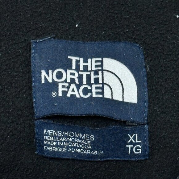 The North Face Quarter-Zip Fleece Pullover XL Navy Grey Colorblock Polyester - Picture 6 of 8